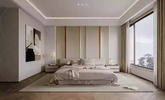 WABI SABI STYLE 3D BEDROOM 0003