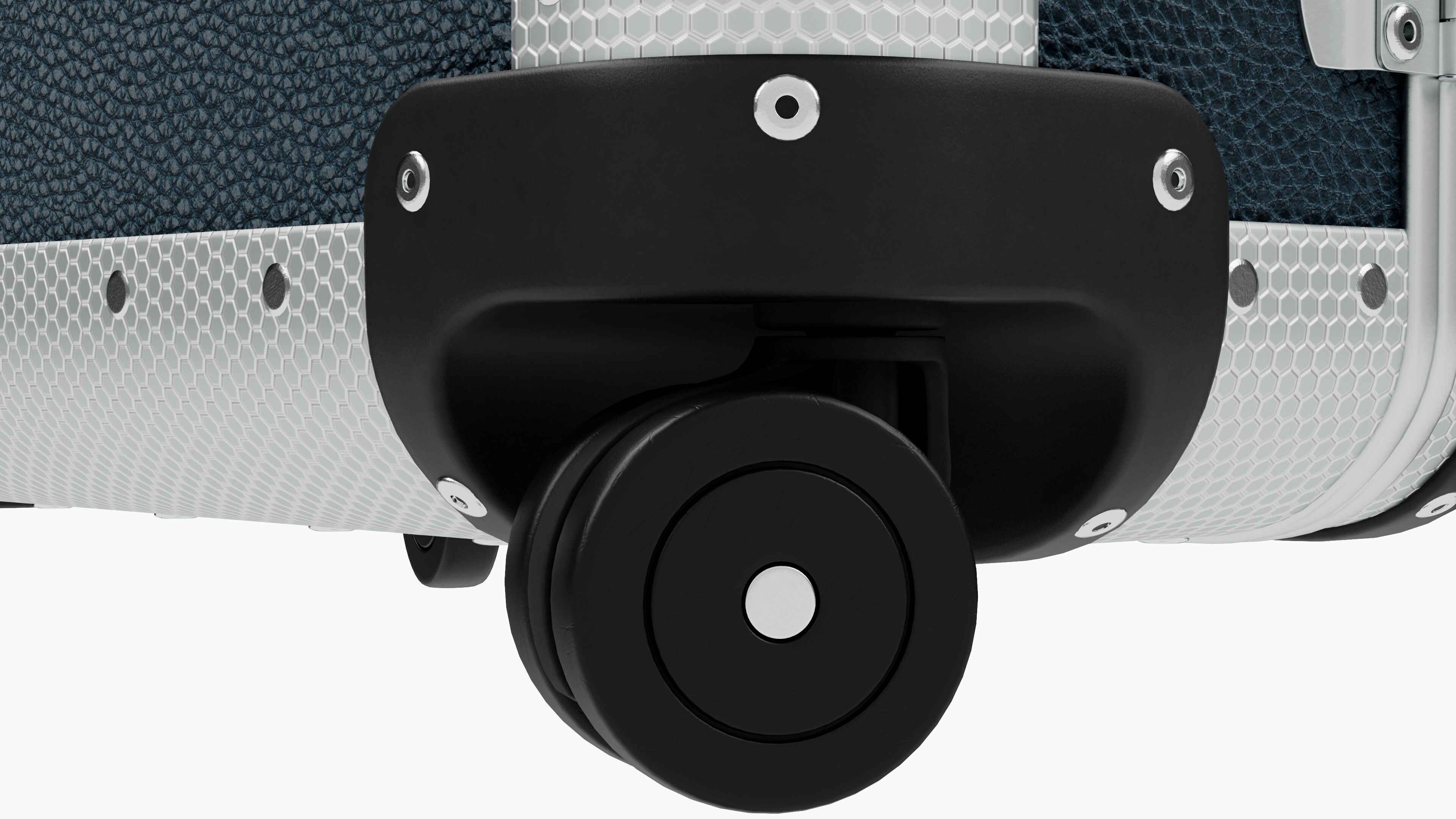 Trolley - Aluminum and Blue Leather - PBR 3D Model Low-poly 3D model_5