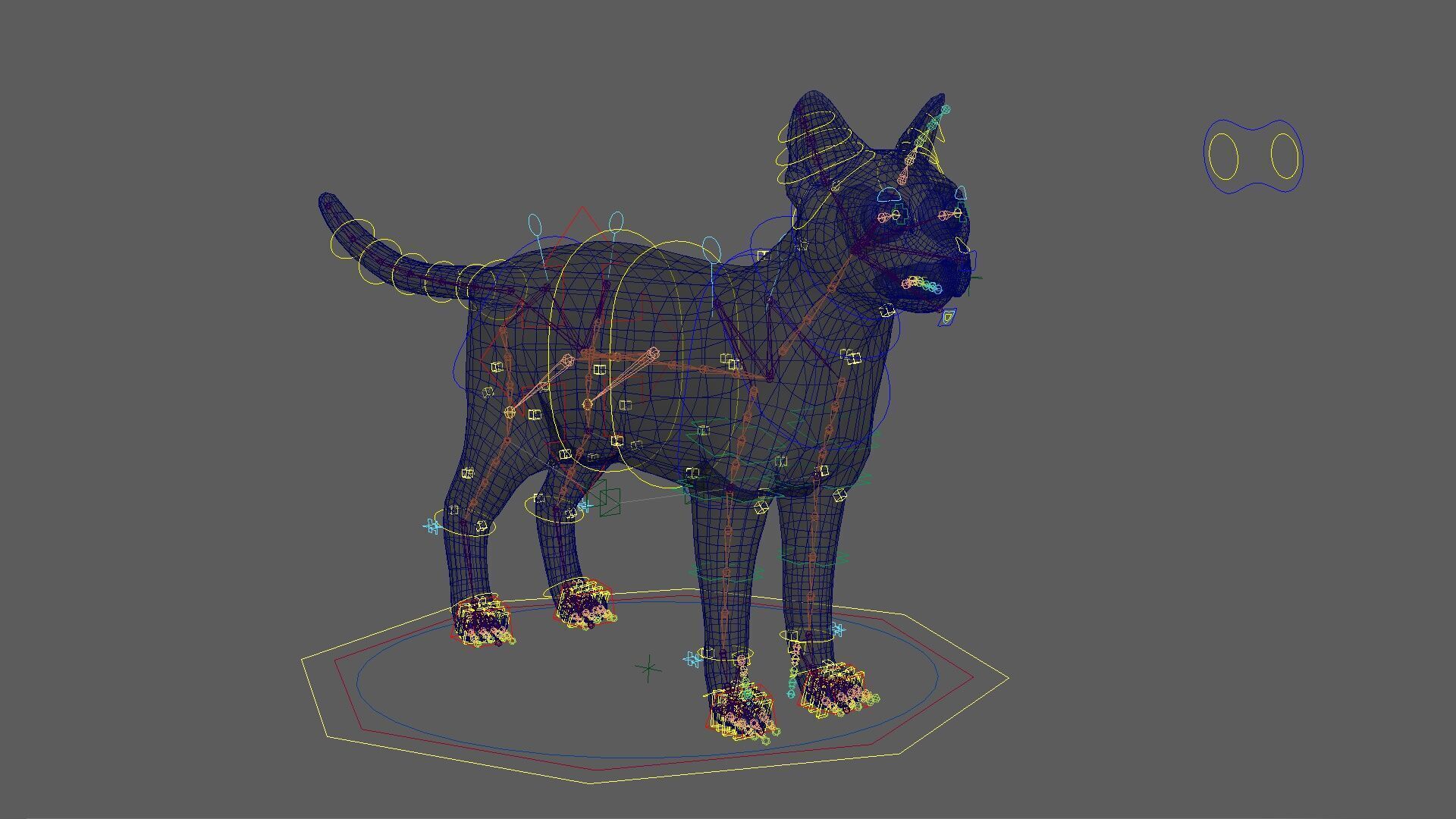 Black Cat RIG Xgen core 3D model_15