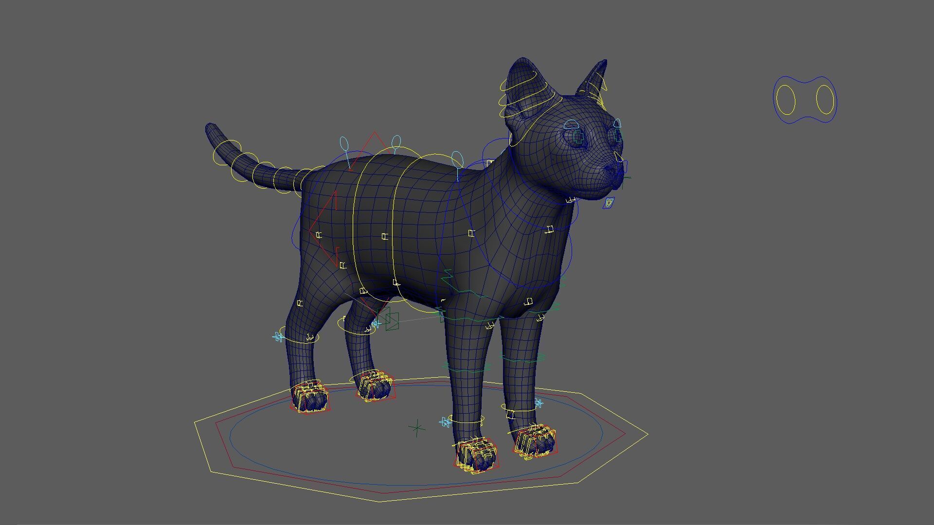 Black Cat RIG Xgen core 3D model_14