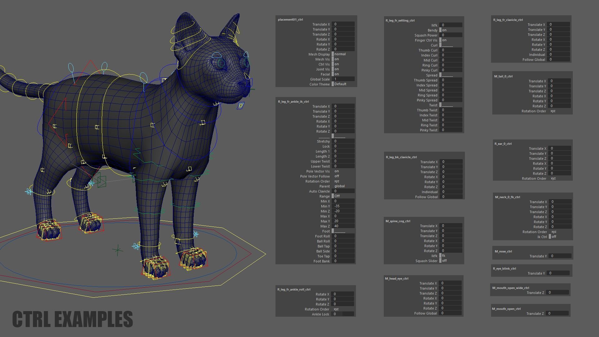Black Cat RIG Xgen core 3D model_16