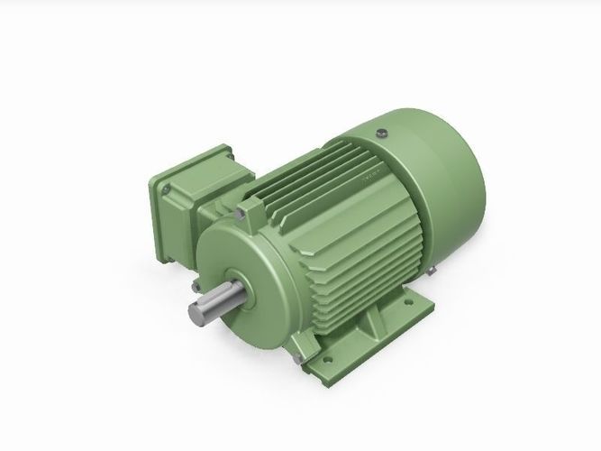 90L B3 Left IEC electric motor - 3D CAD library 3D model