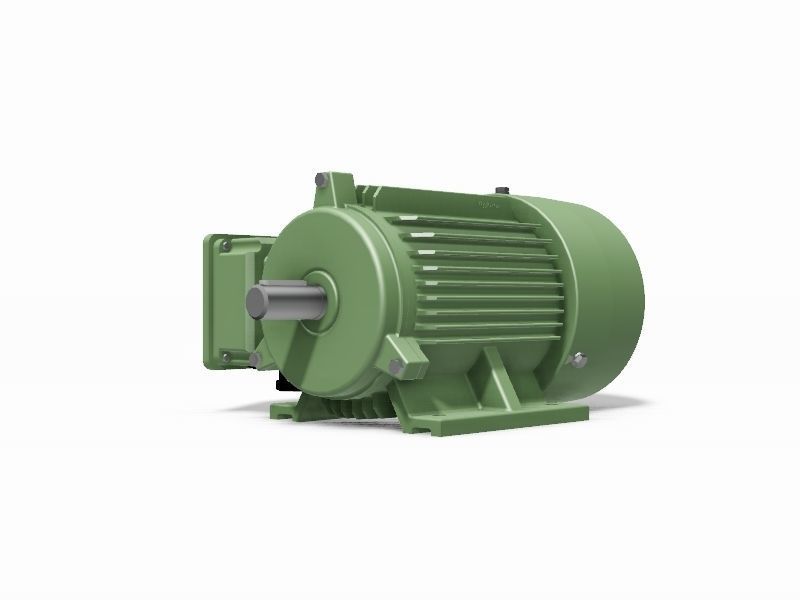 90L B3 Left IEC electric motor - 3D CAD library 3D model_1