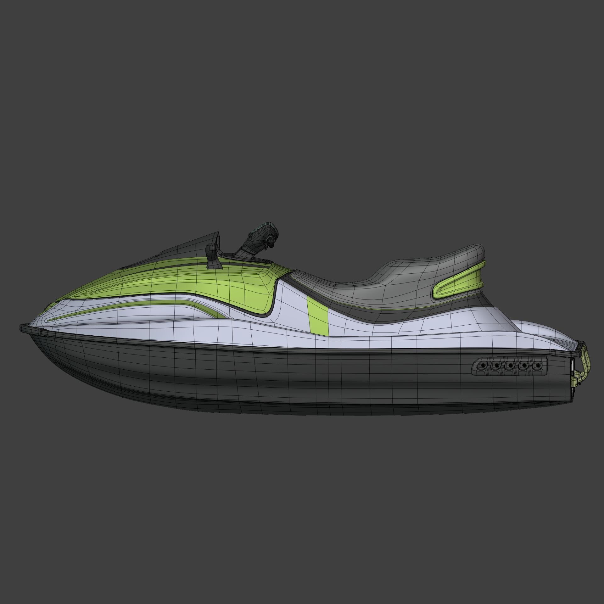 Generic Jetski - Jet Ski - Watercraft Low-poly 3D model_6