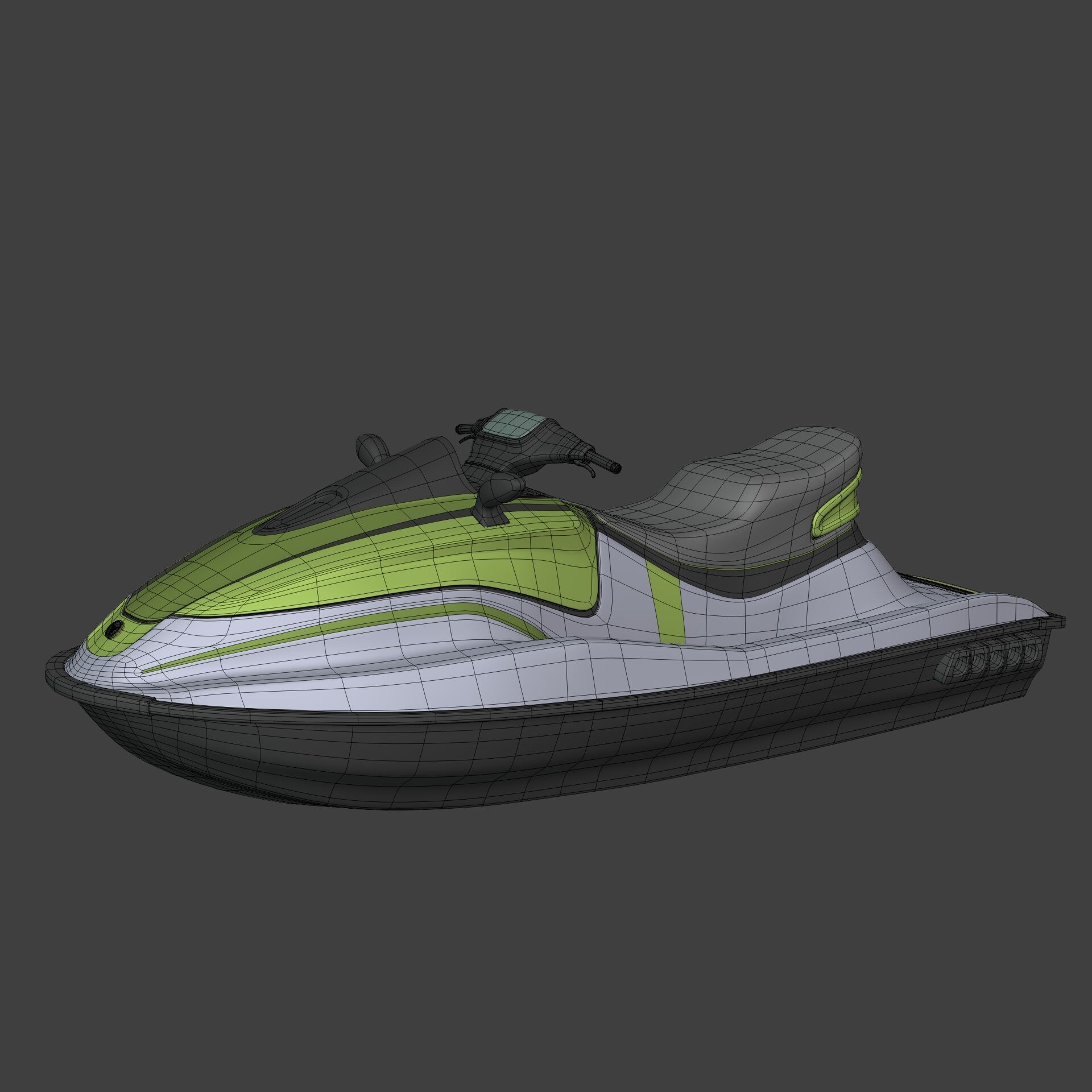 Generic Jetski - Jet Ski - Watercraft Low-poly 3D model_2