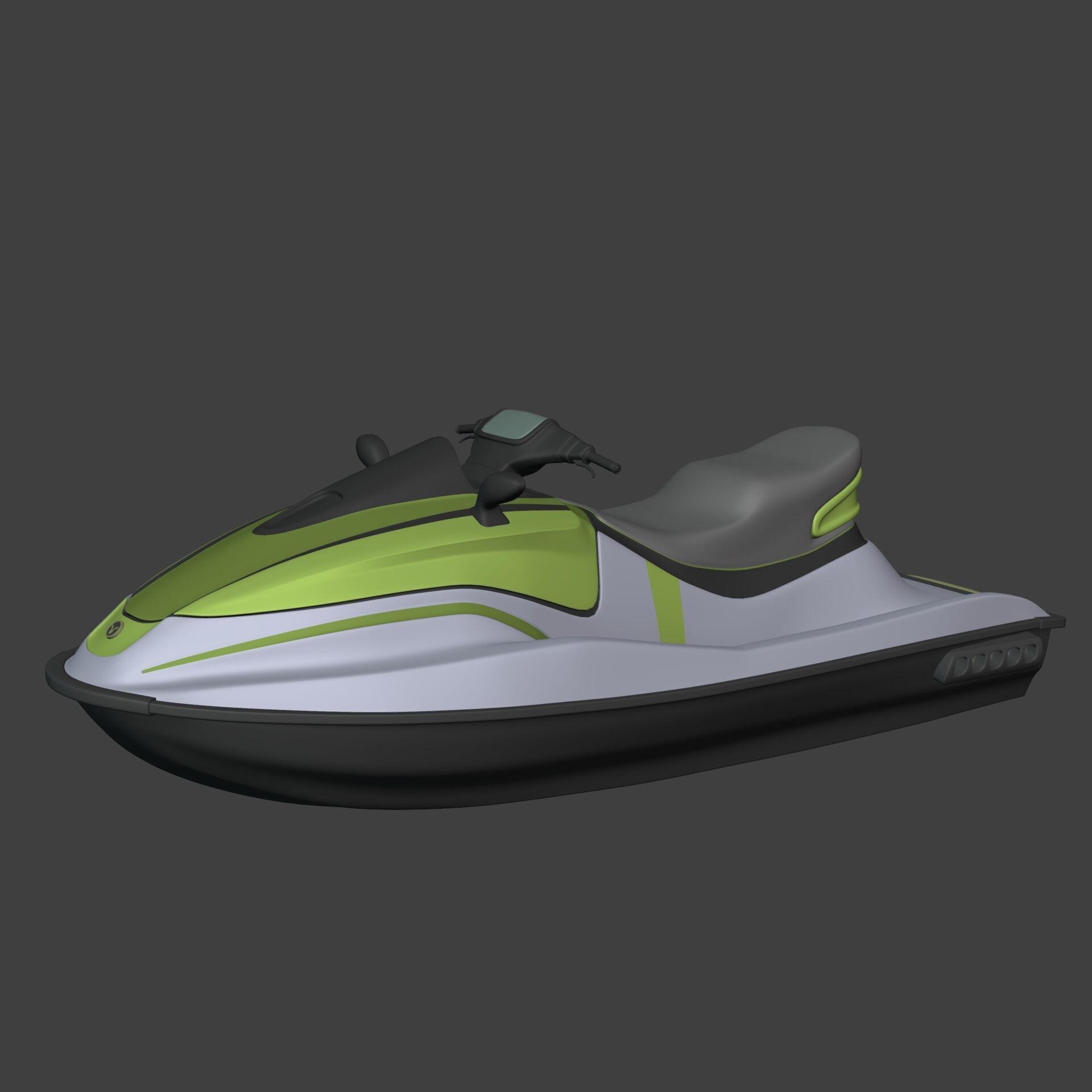 Generic Jetski - Jet Ski - Watercraft Low-poly 3D model_1