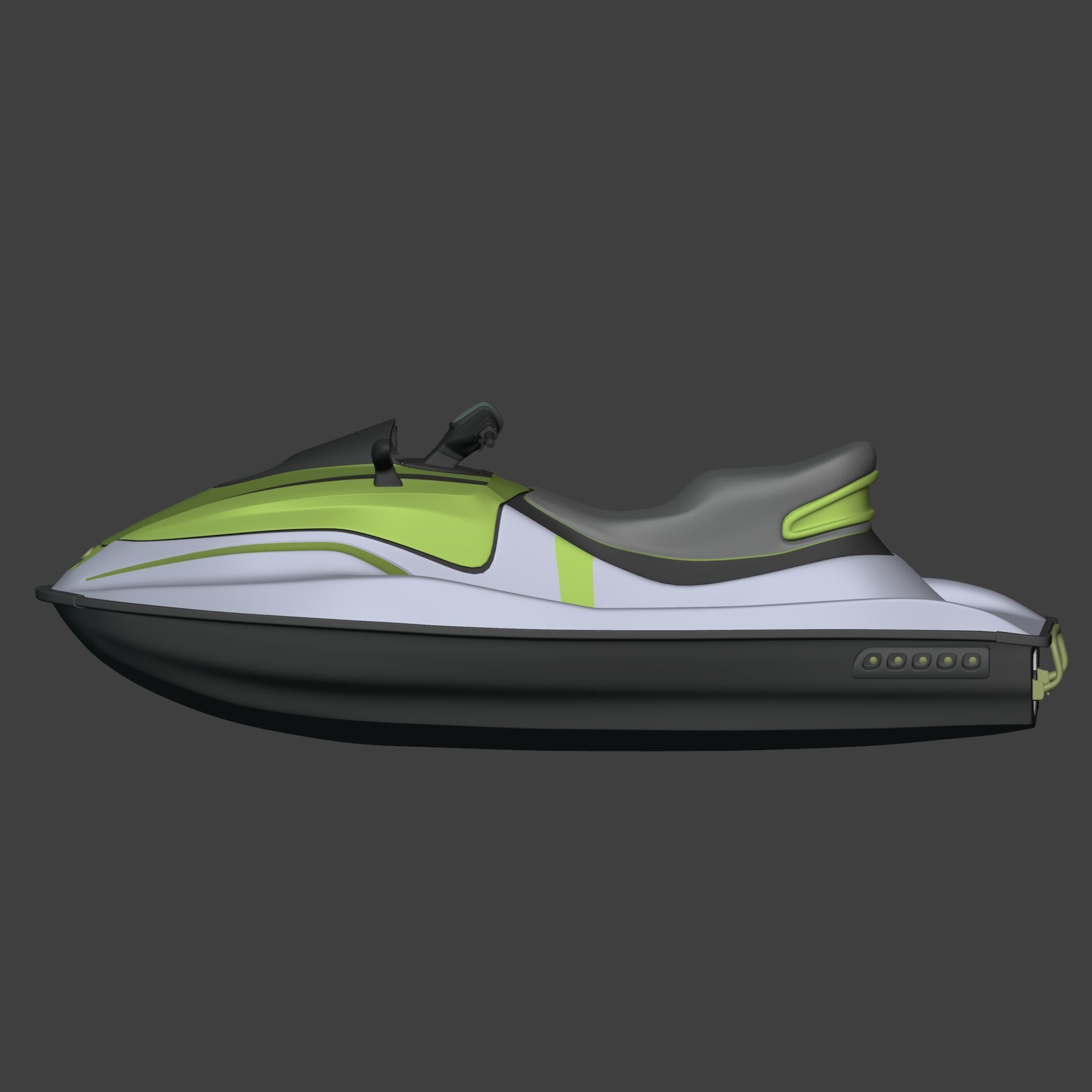 Generic Jetski - Jet Ski - Watercraft Low-poly 3D model_5