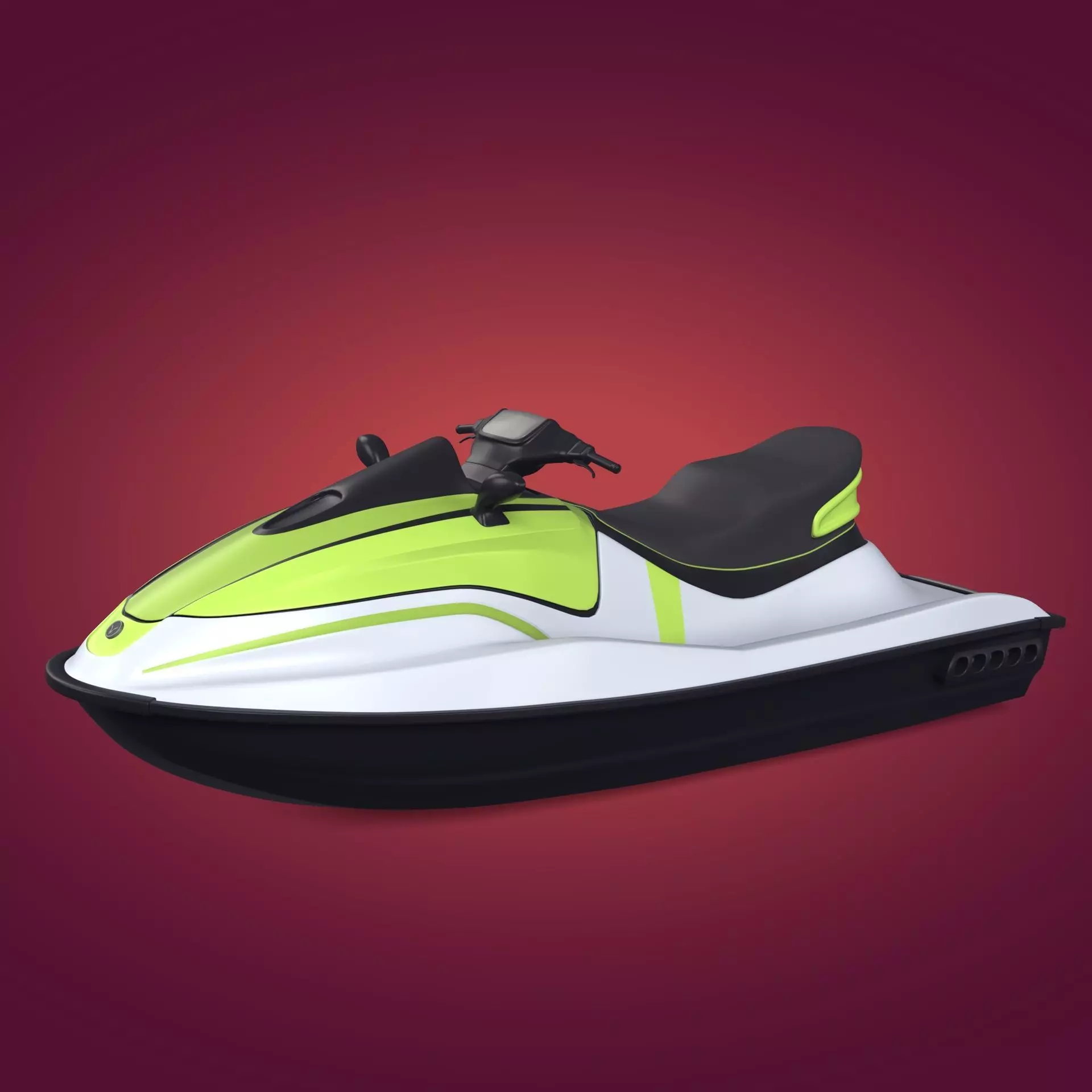 Generic Jetski - Jet Ski - Watercraft Low-poly 3D model_0