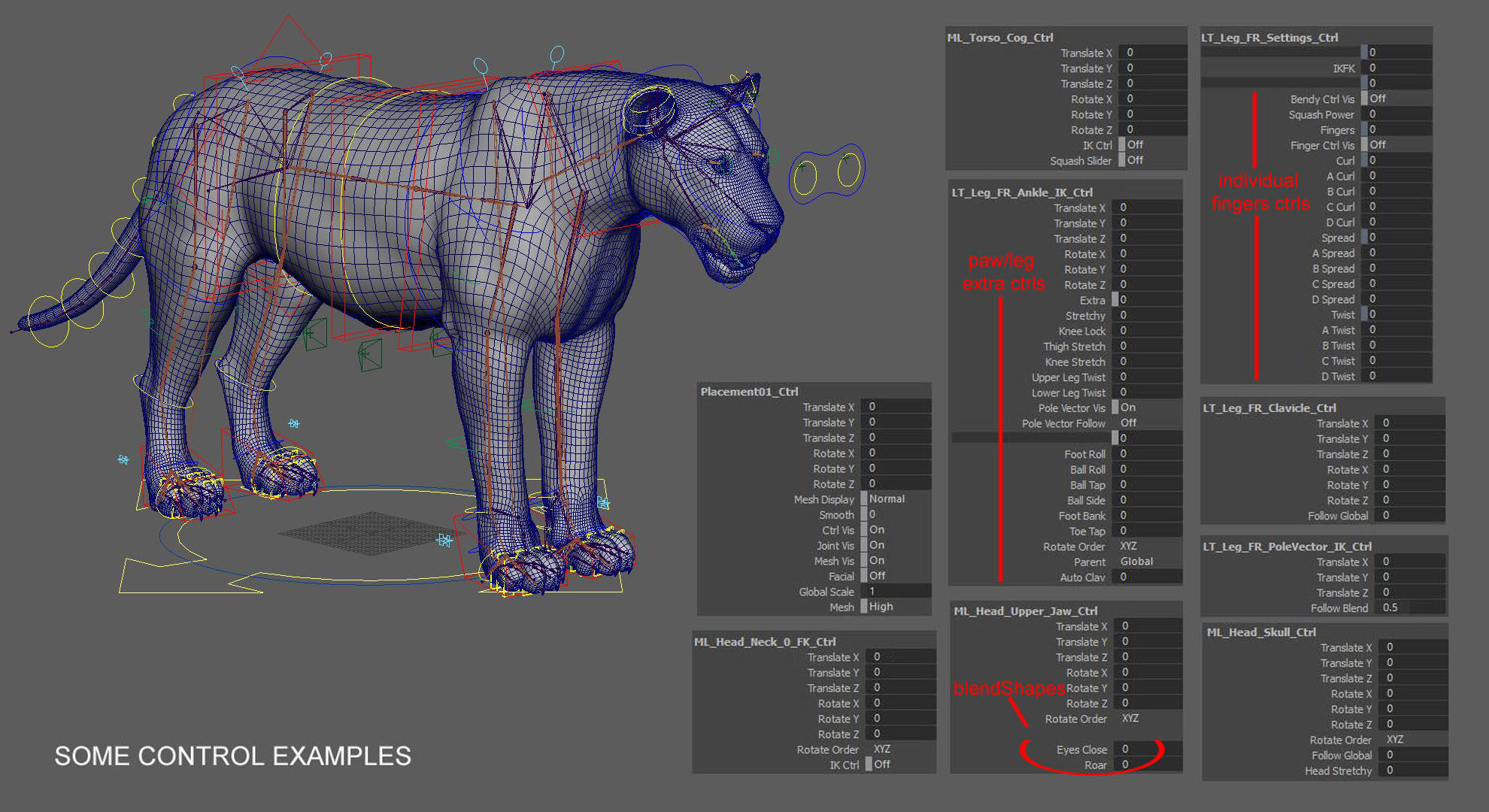 Lioness RIG XGEN CORE 3D model_19