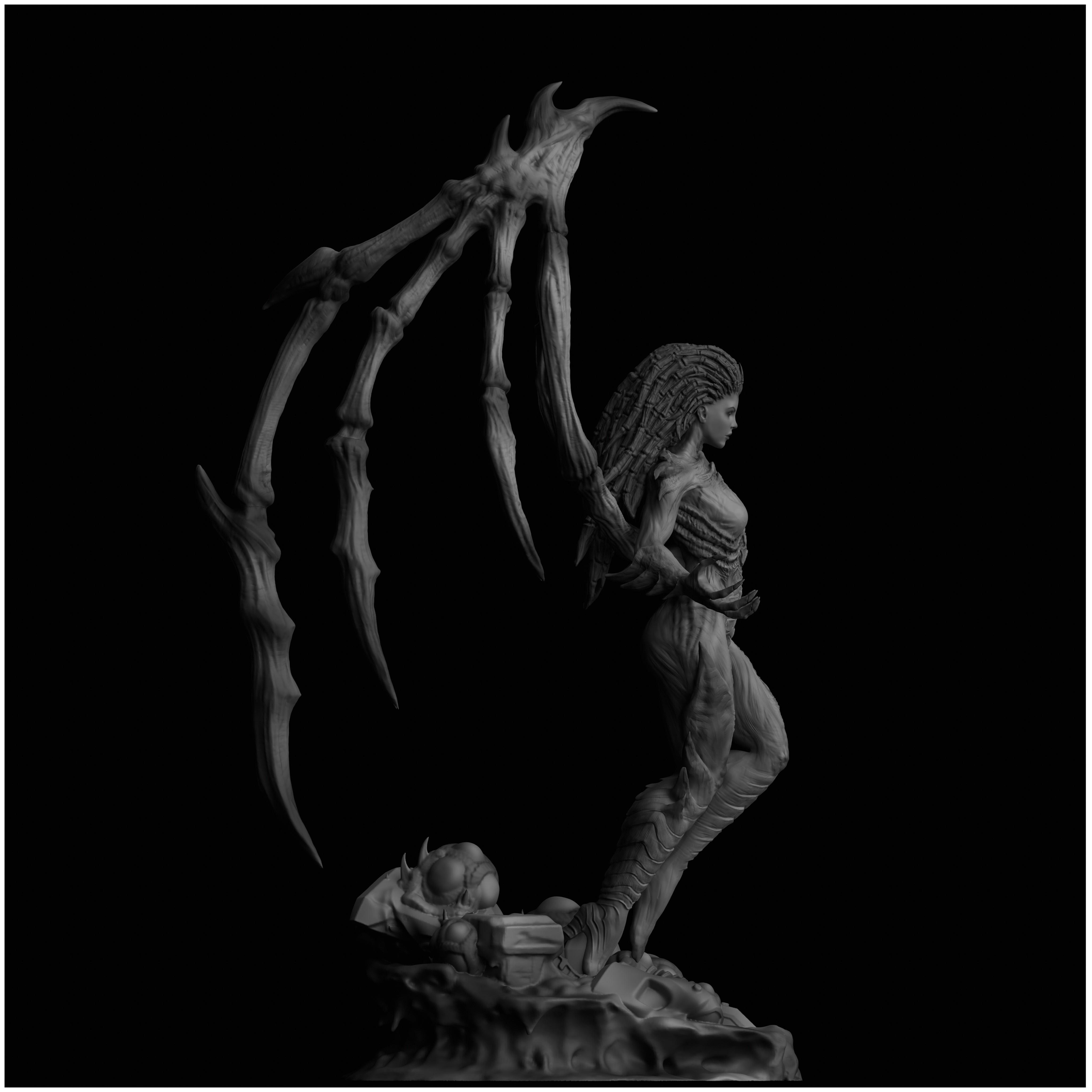 Sarah Kerrigan Queen of Blades StarCraft II 3D print model_7