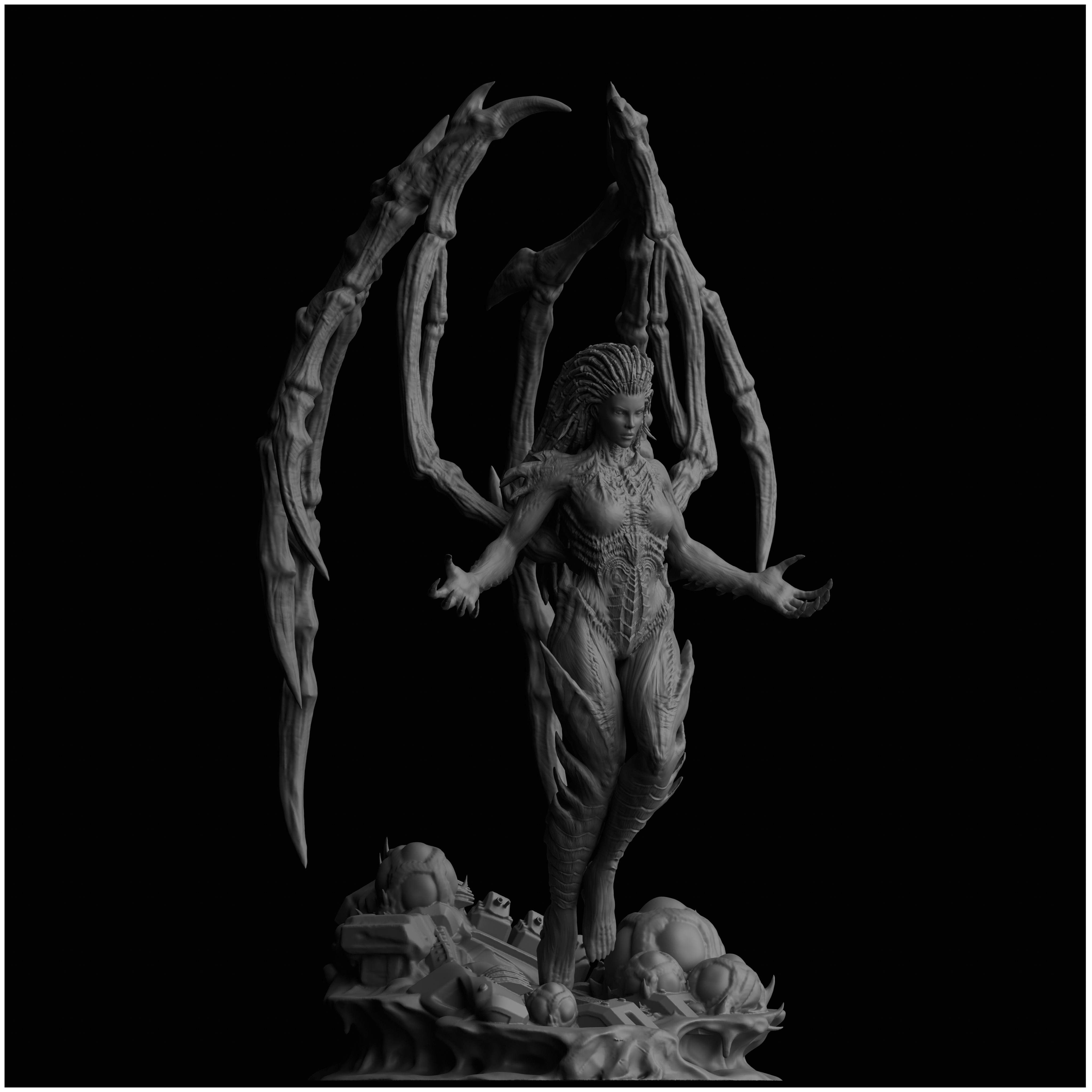 Sarah Kerrigan Queen of Blades StarCraft II 3D print model_17