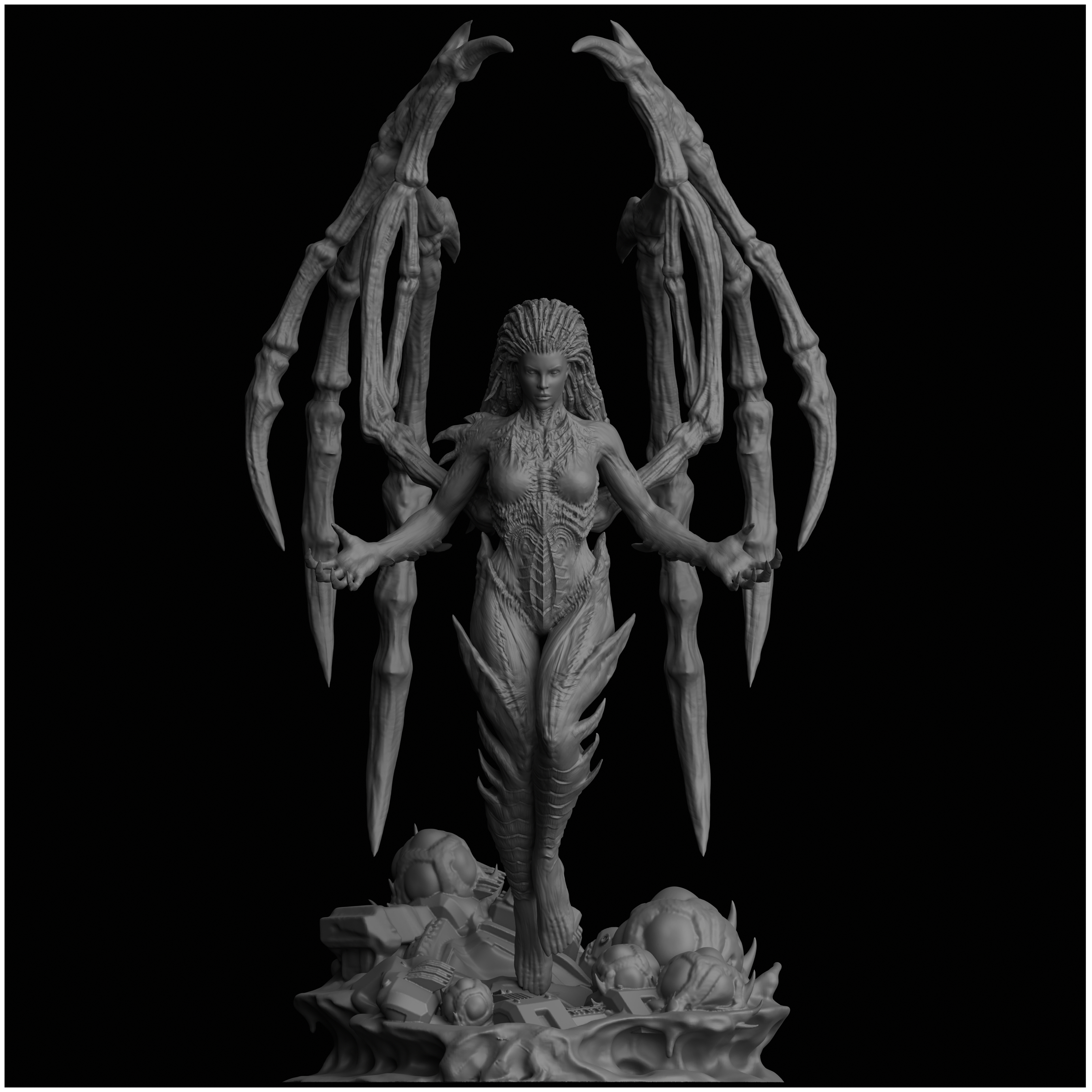 Sarah Kerrigan Queen of Blades StarCraft II 3D print model_9