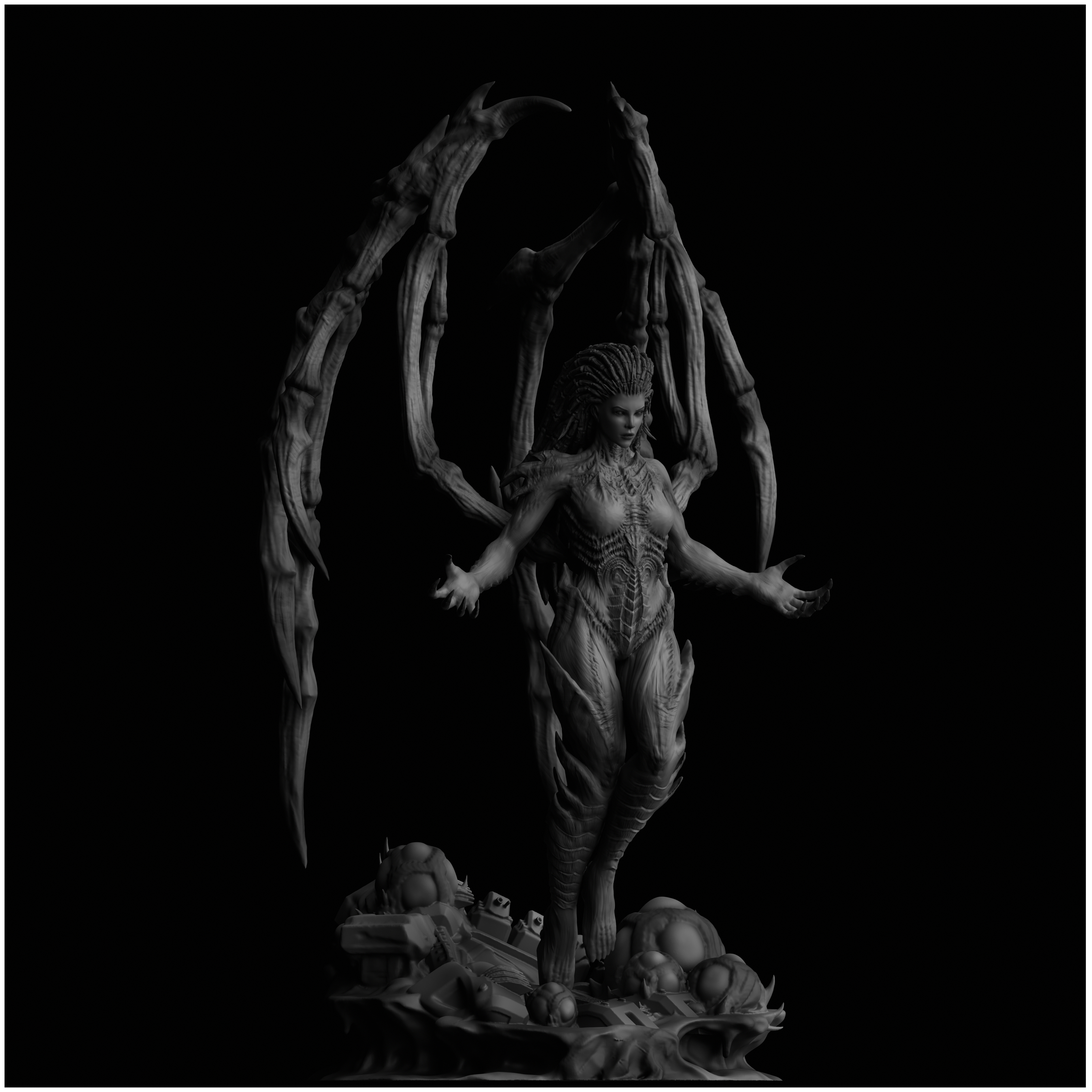 Sarah Kerrigan Queen of Blades StarCraft II 3D print model_8