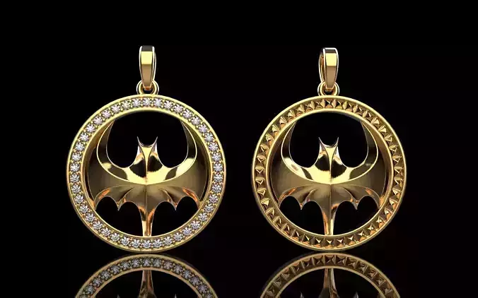 Double side batman pendant model  1095 3D print model
