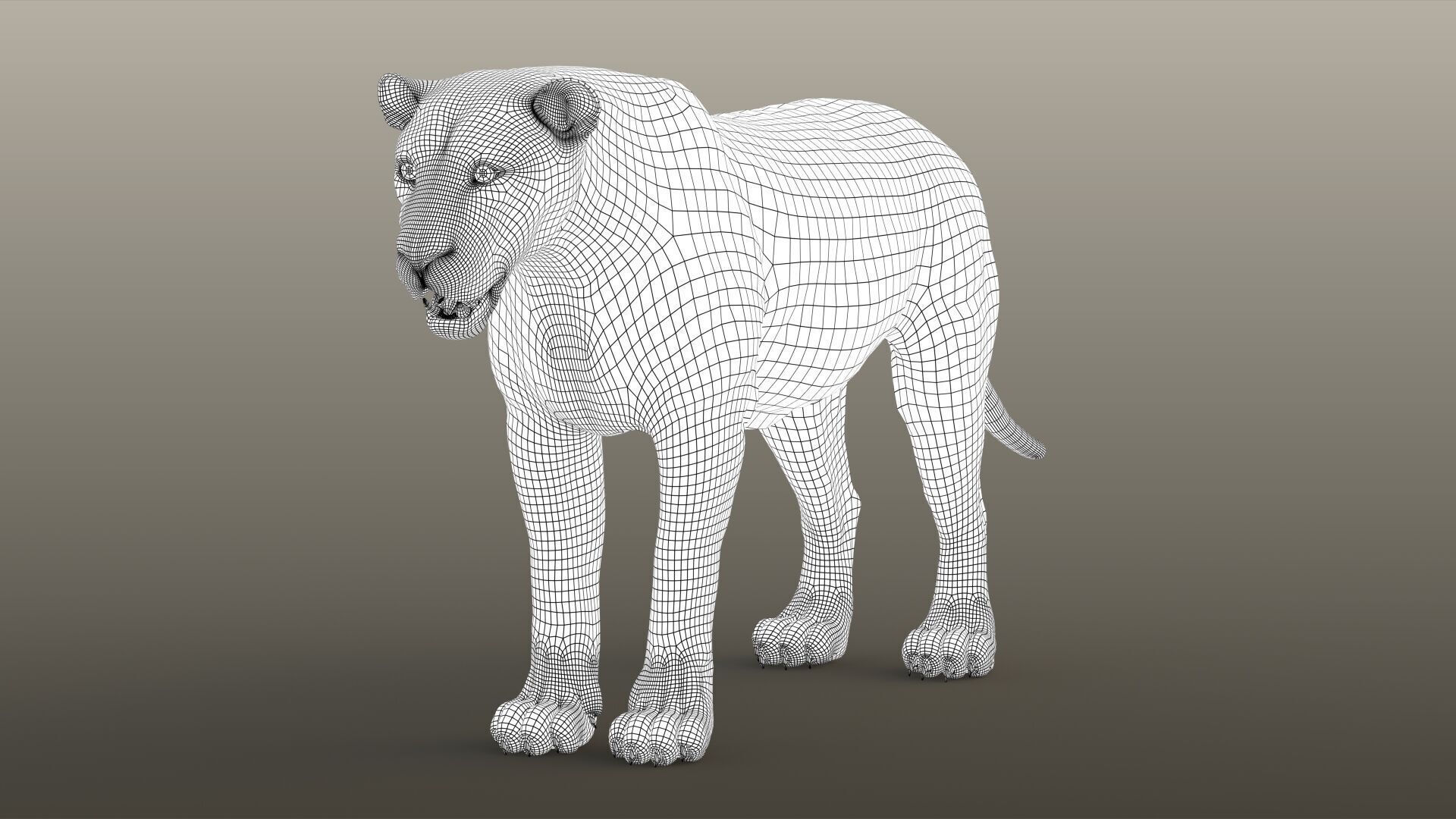 Lion A RIG XGEN CORE 3D model_14