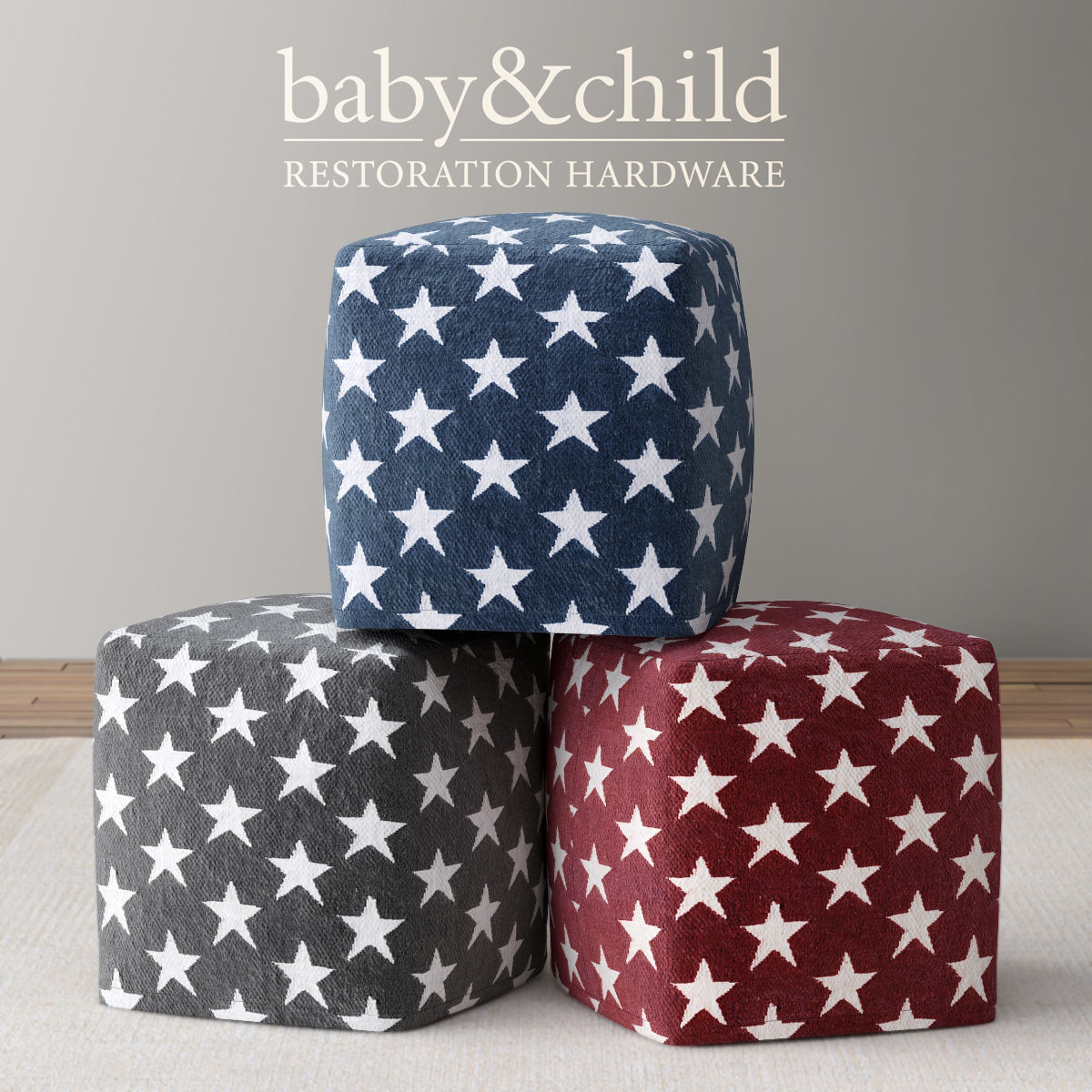 LIBERTY STAR POUF