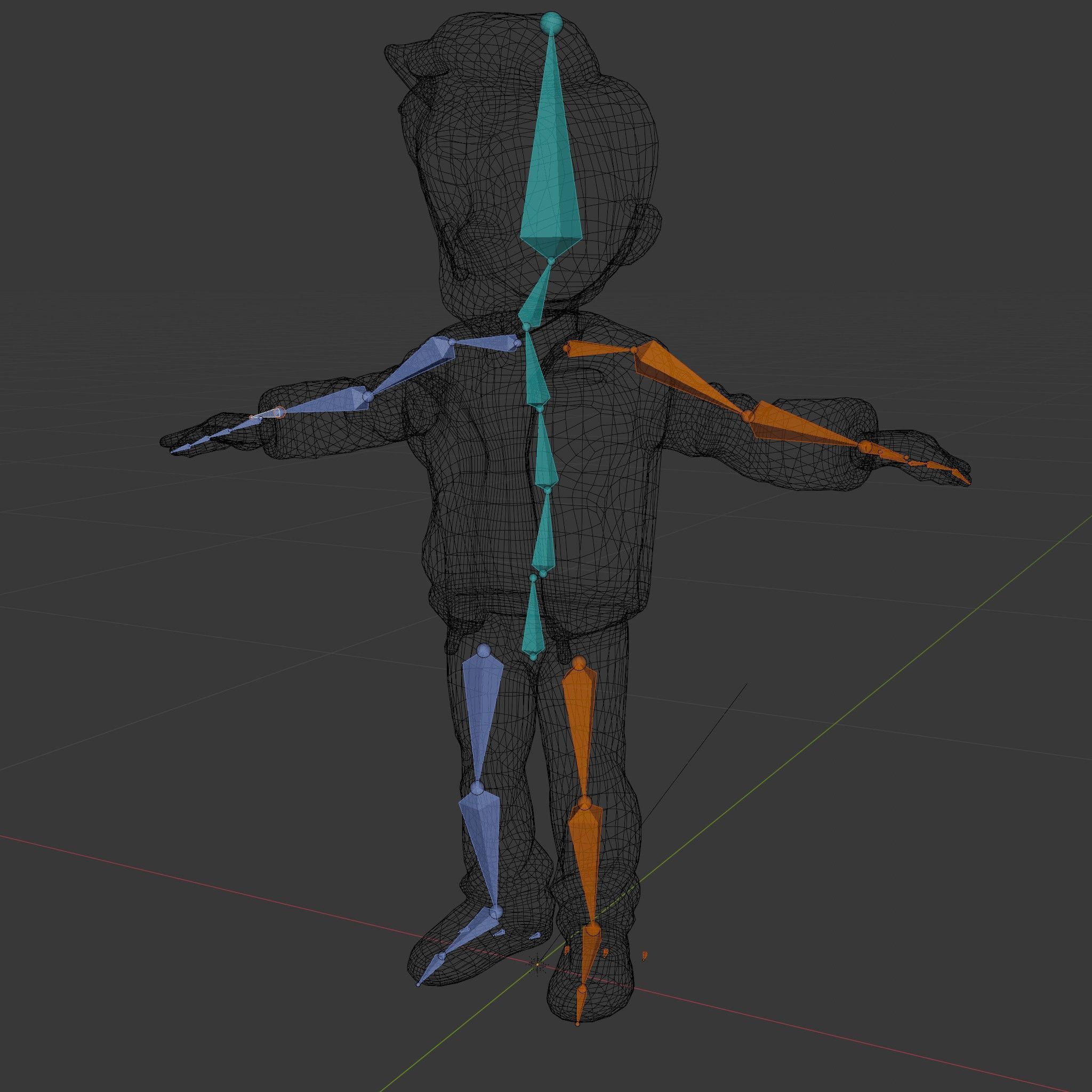 Energetic Leather Jacket Character Model Rigged and Animated Low-poly 3D model_7