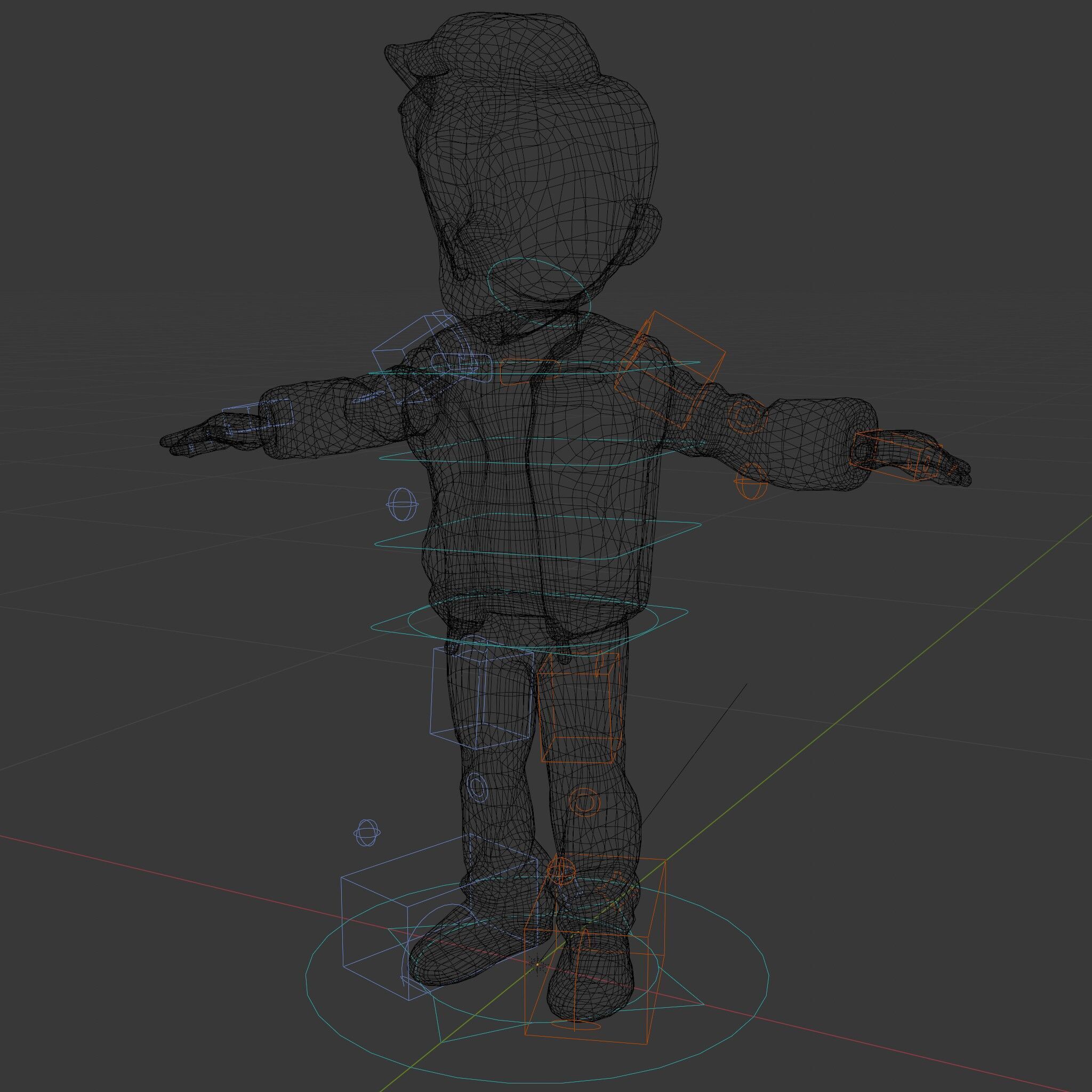 Energetic Leather Jacket Character Model Rigged and Animated Low-poly 3D model_6
