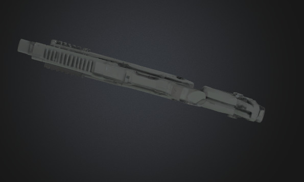 High-Poly Futuristic Bullpup Shotgun 3D Model 3D model_2