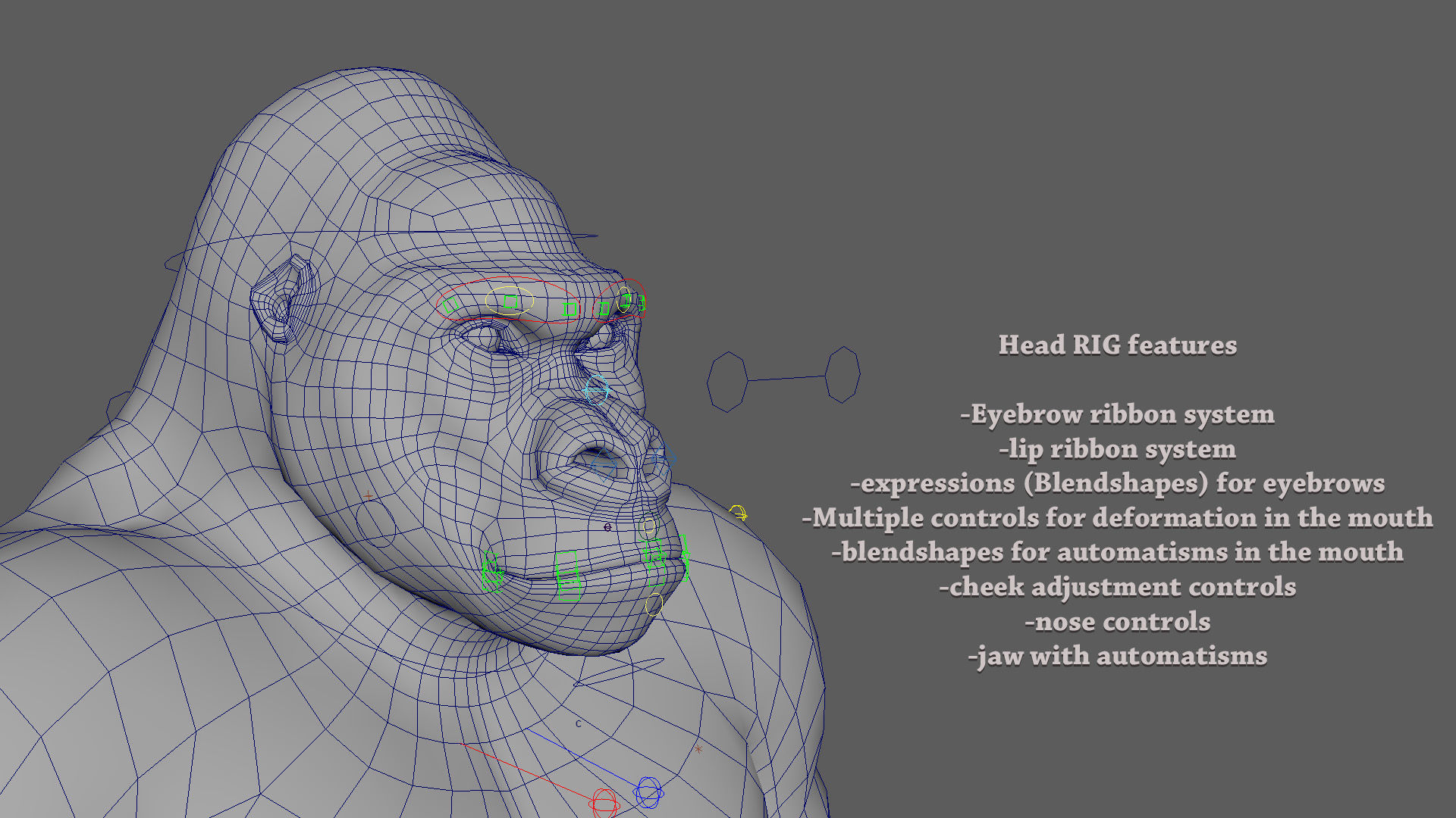Gorilla RIG XGEN CORE 3D model_20
