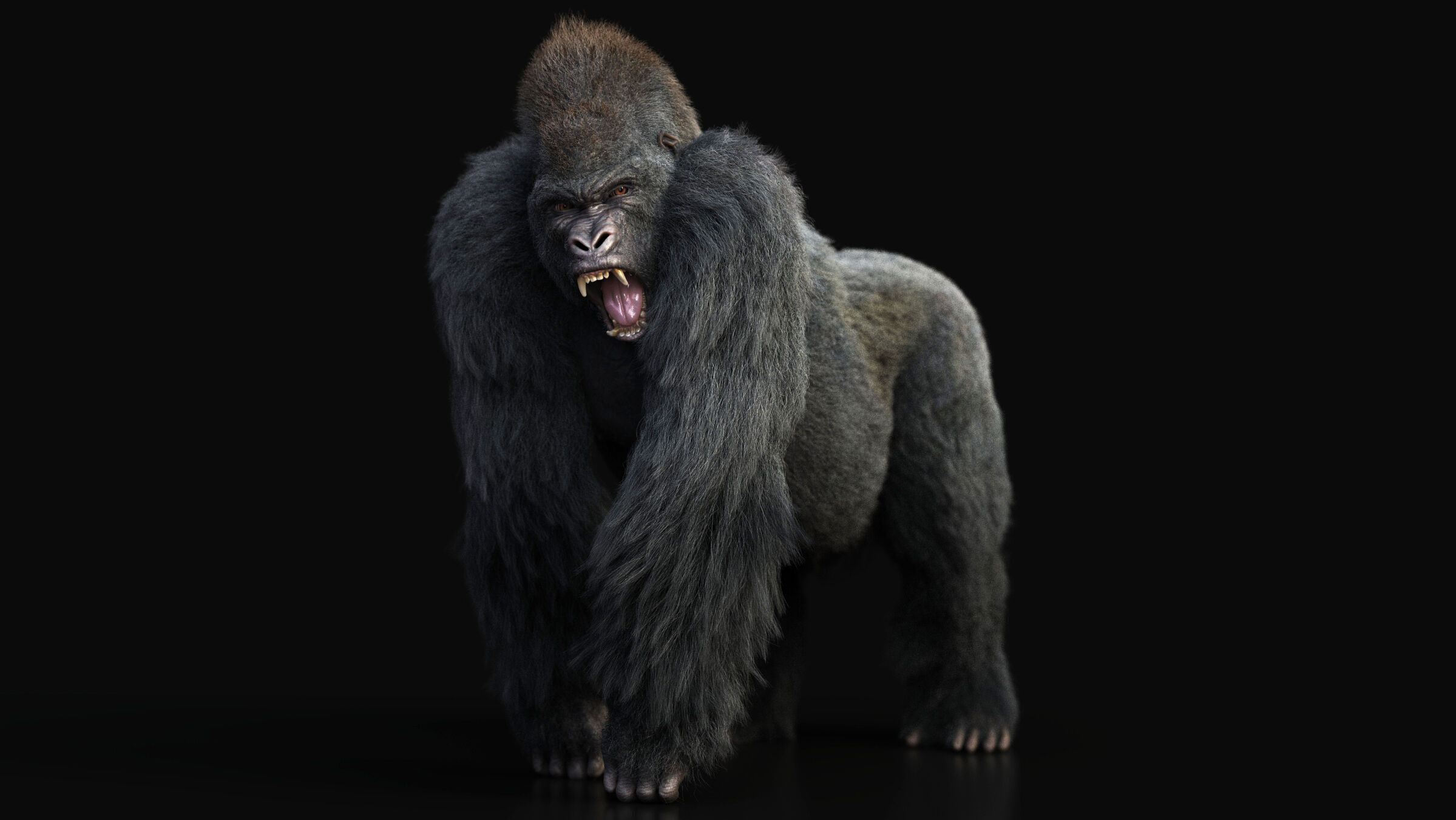 Gorilla RIG XGEN CORE 3D model_1