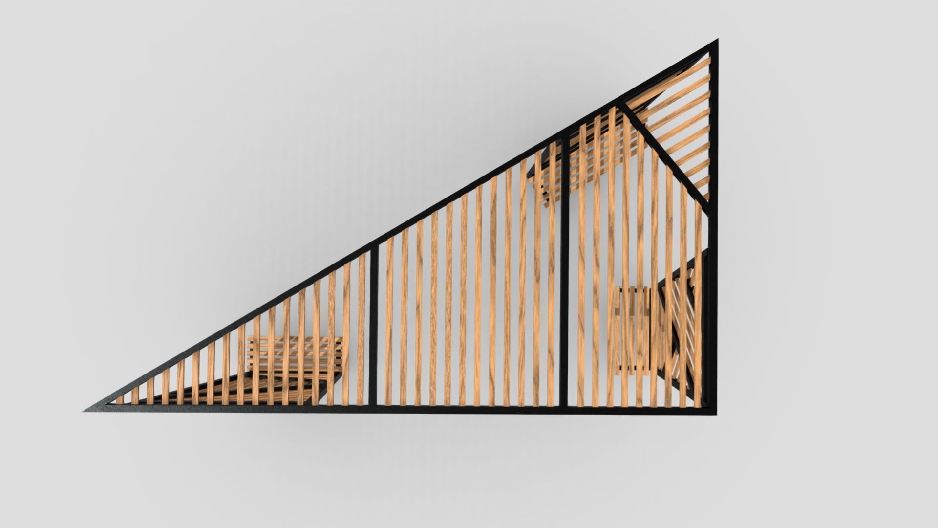 Outdoor seating Low-poly 3D model_4