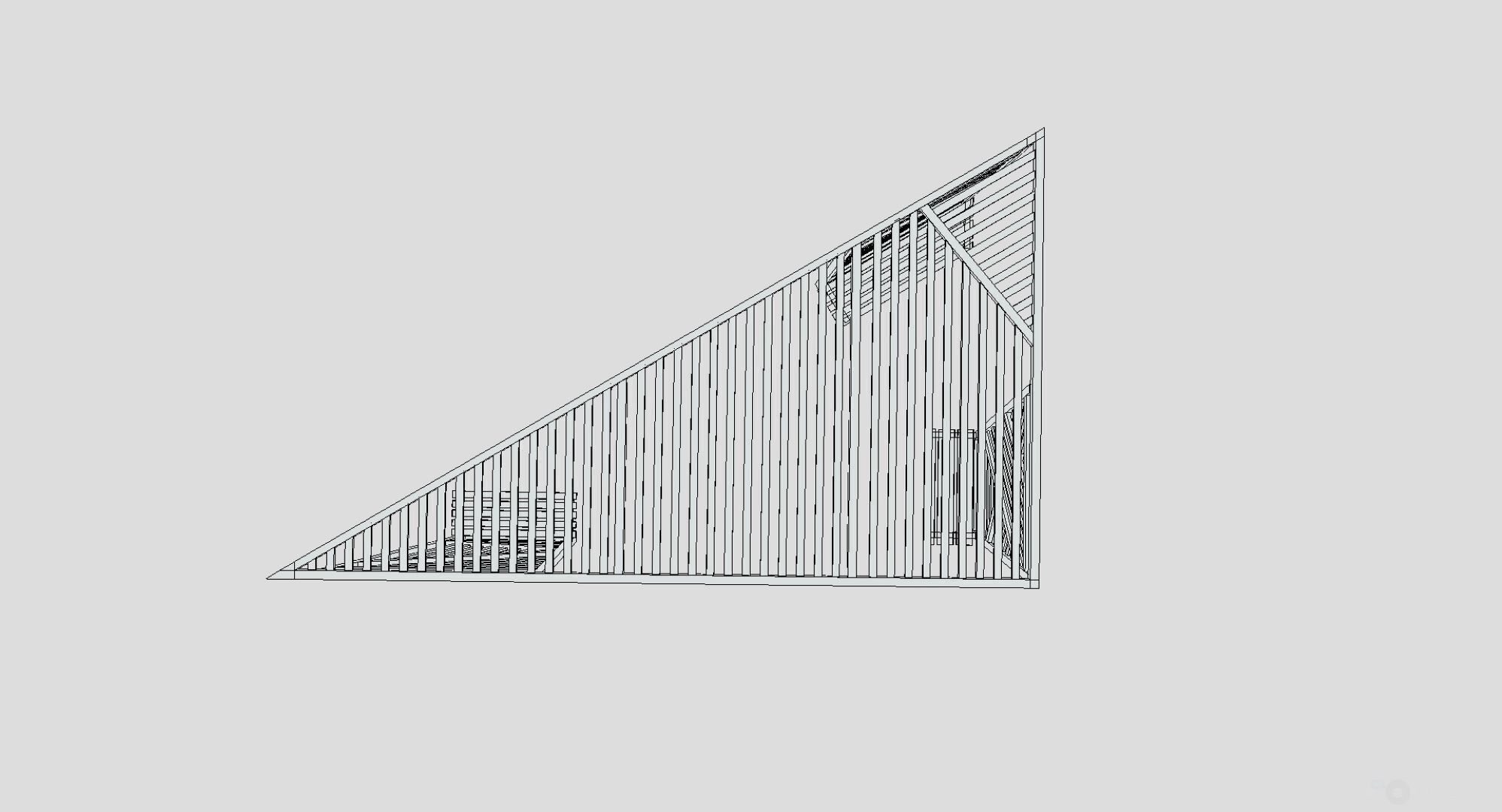 Outdoor seating Low-poly 3D model_11