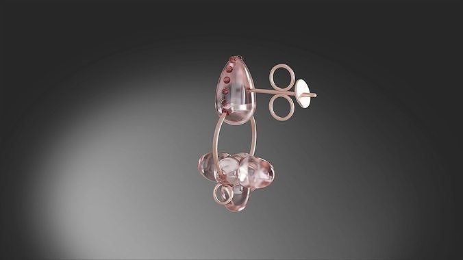 Brillant circle ear jewellery 2vol 3D model
