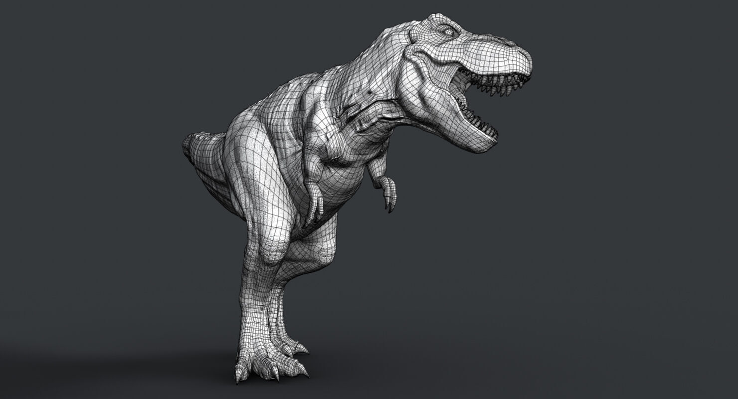 Tyrannosaurus Rex 2 RIGGED 3D model_9