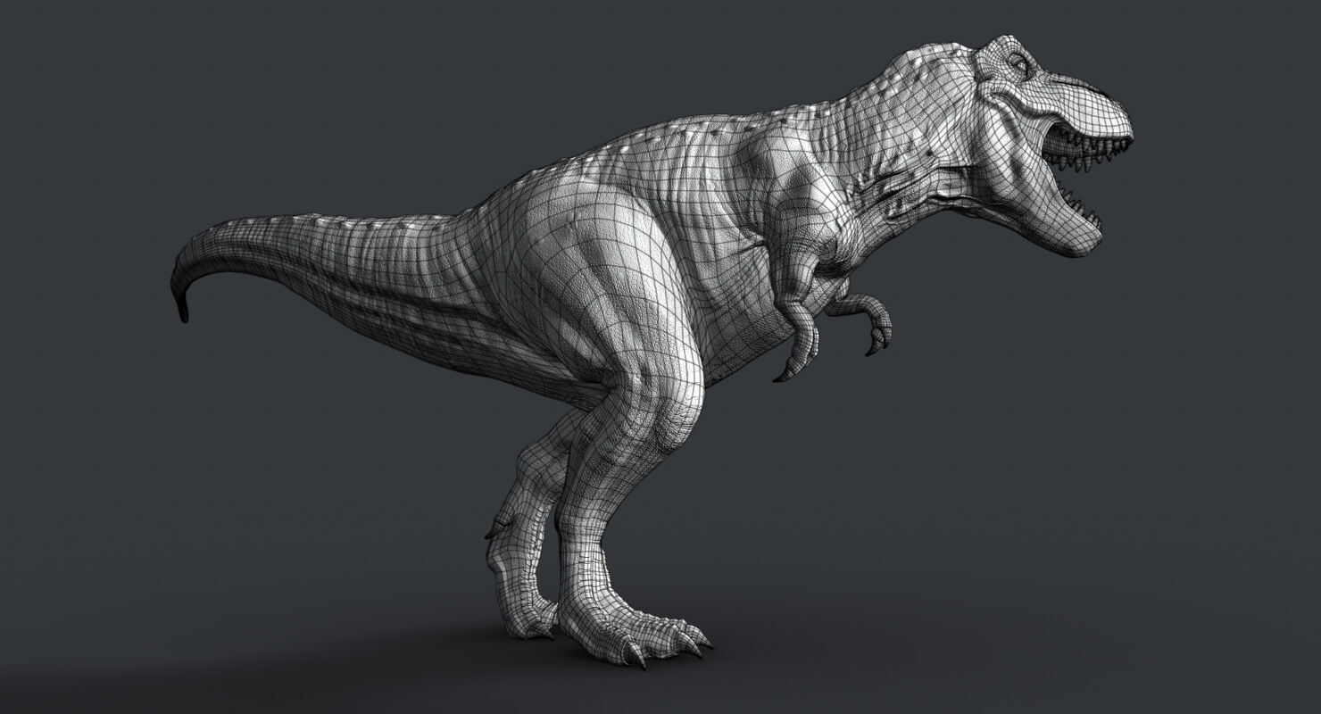 Tyrannosaurus Rex 2 RIGGED 3D model_10