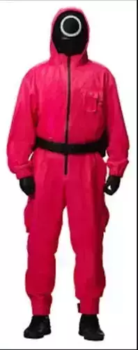 Squid game circle masked soldier