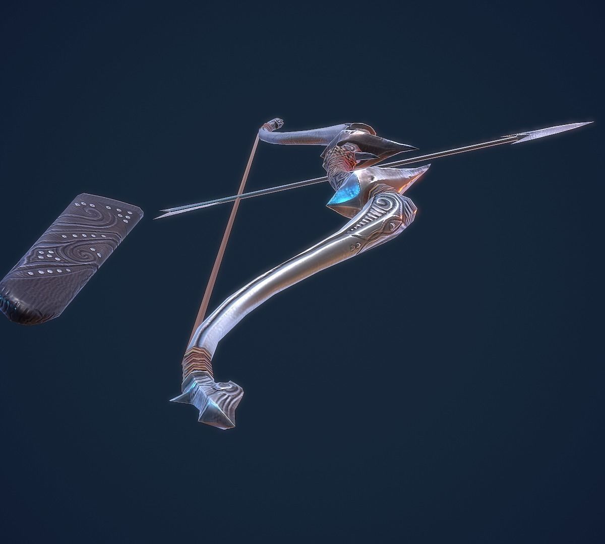 Bow and Arrow 3D LowPoly Game Model Weapon Game-Ready Bow Suit Low-poly 3D model_8