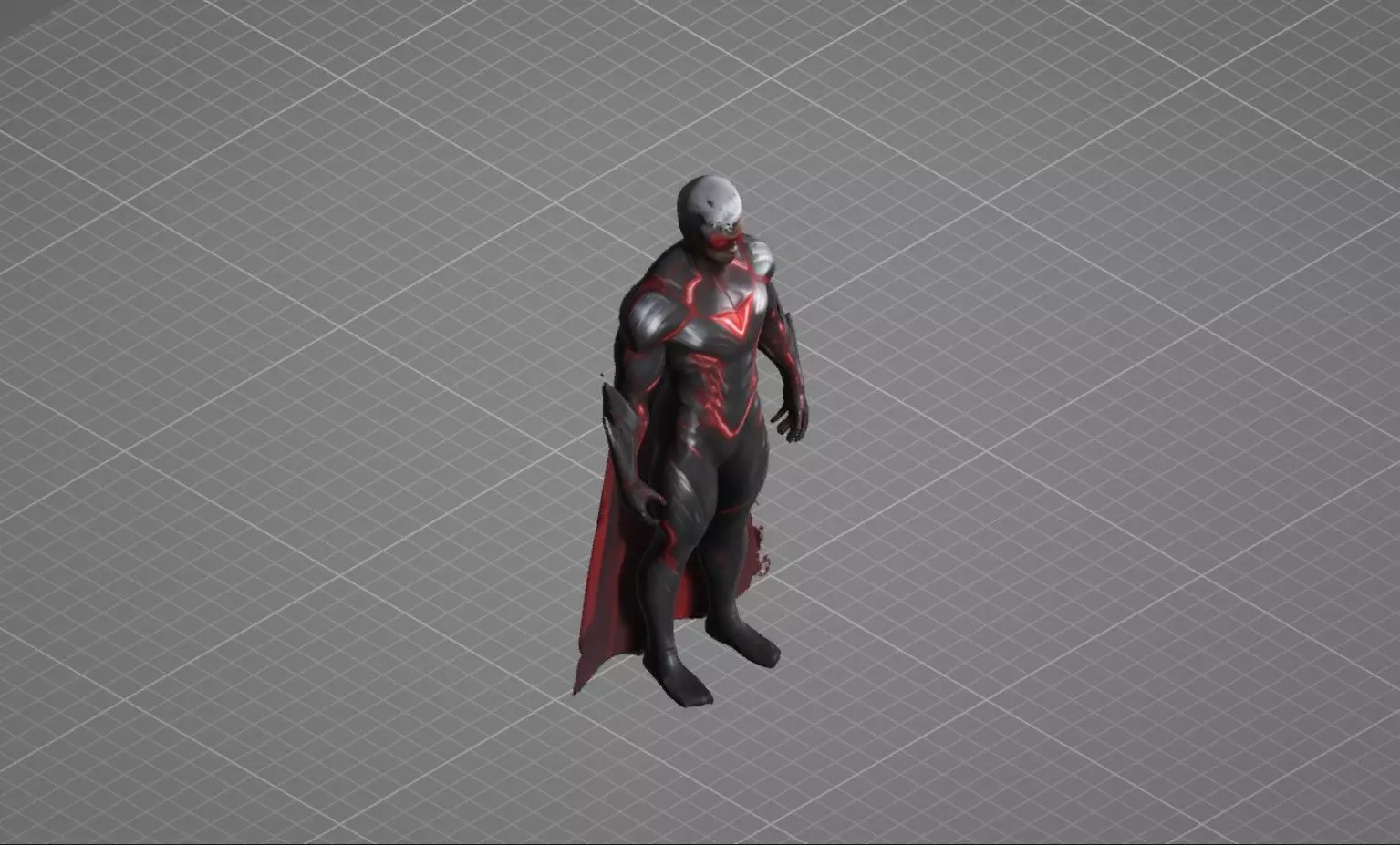 Cybernetic Speedster Supervillain Game Ready GLB Model Low-poly 3D model_0