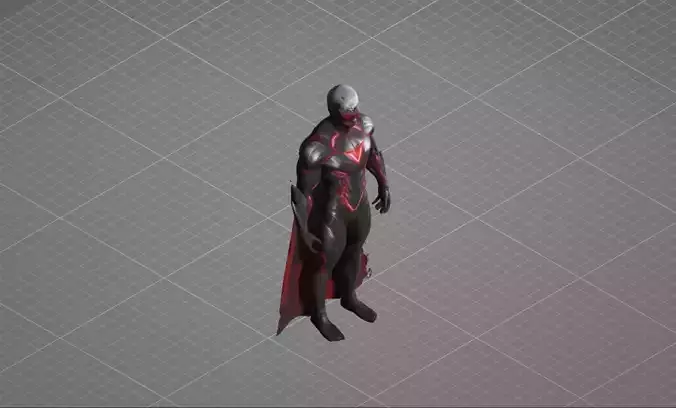 Cybernetic Speedster Supervillain Game Ready GLB Model