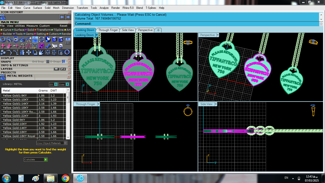 Tiffany locks 3D print model_4
