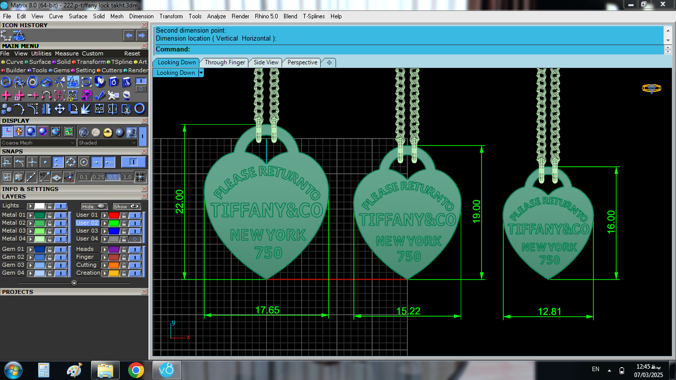 Tiffany locks 3D print model_6