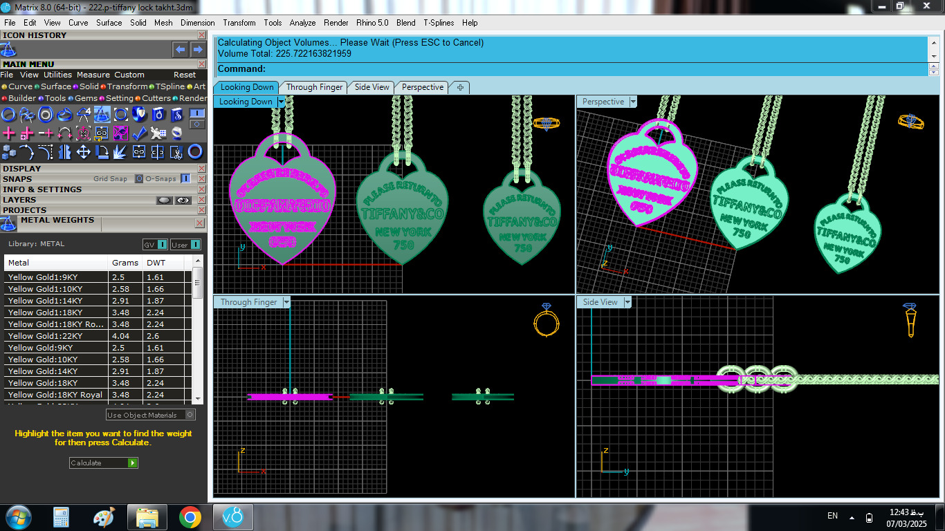 Tiffany locks 3D print model_3
