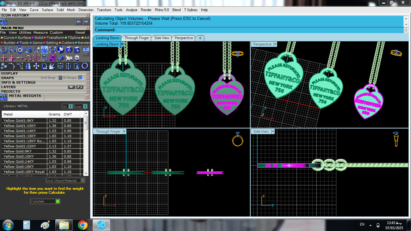 Tiffany locks 3D print model_5