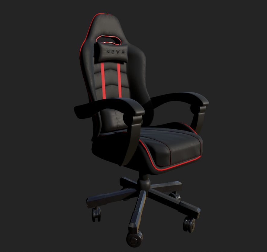 Gaming Chair 3D model_1