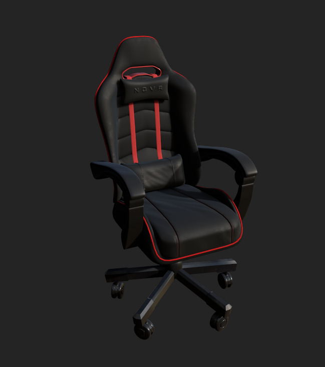 Gaming Chair 3D model_3