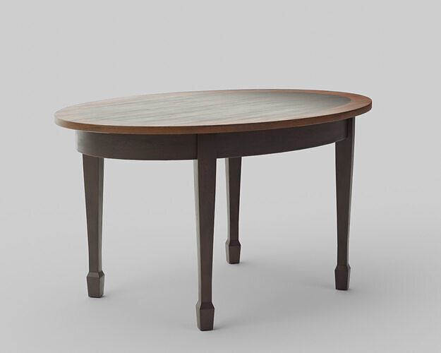 Clayton Cherry Nouveau Coffee Table 3D model
