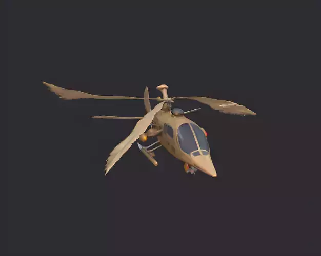 Premium Low Poly Sparrow Themed Helicopter
