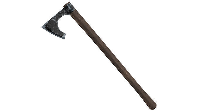 Battle Axe 02 Low-poly 3D model