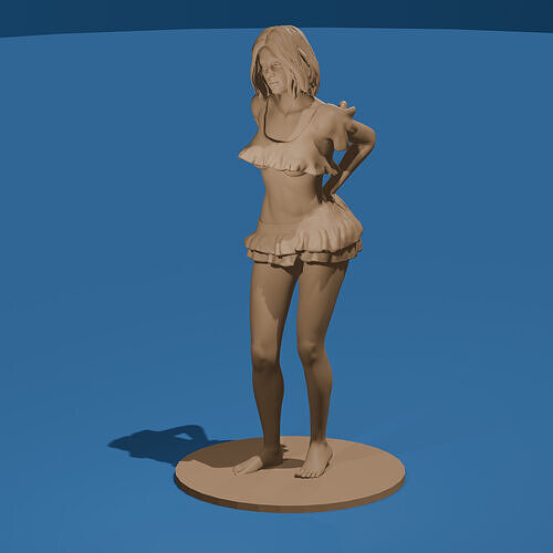 Stylized Sexy Young Woman 3D print model