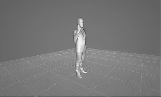  Bald Supervillain Businessman Game Ready GLB Model 