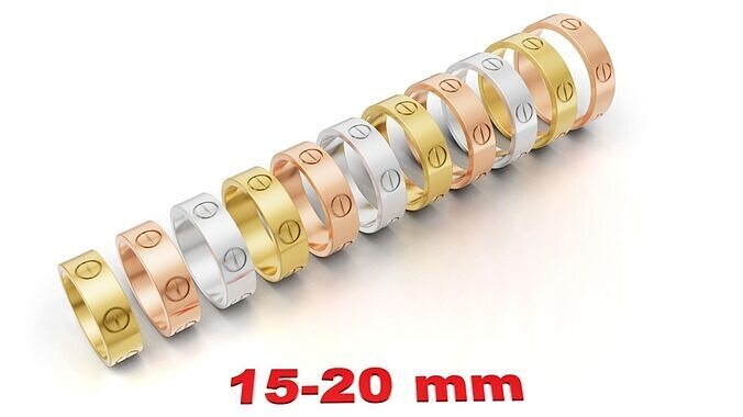 Cartier LOVE Ring Classic Model Original Sizes 3D print model