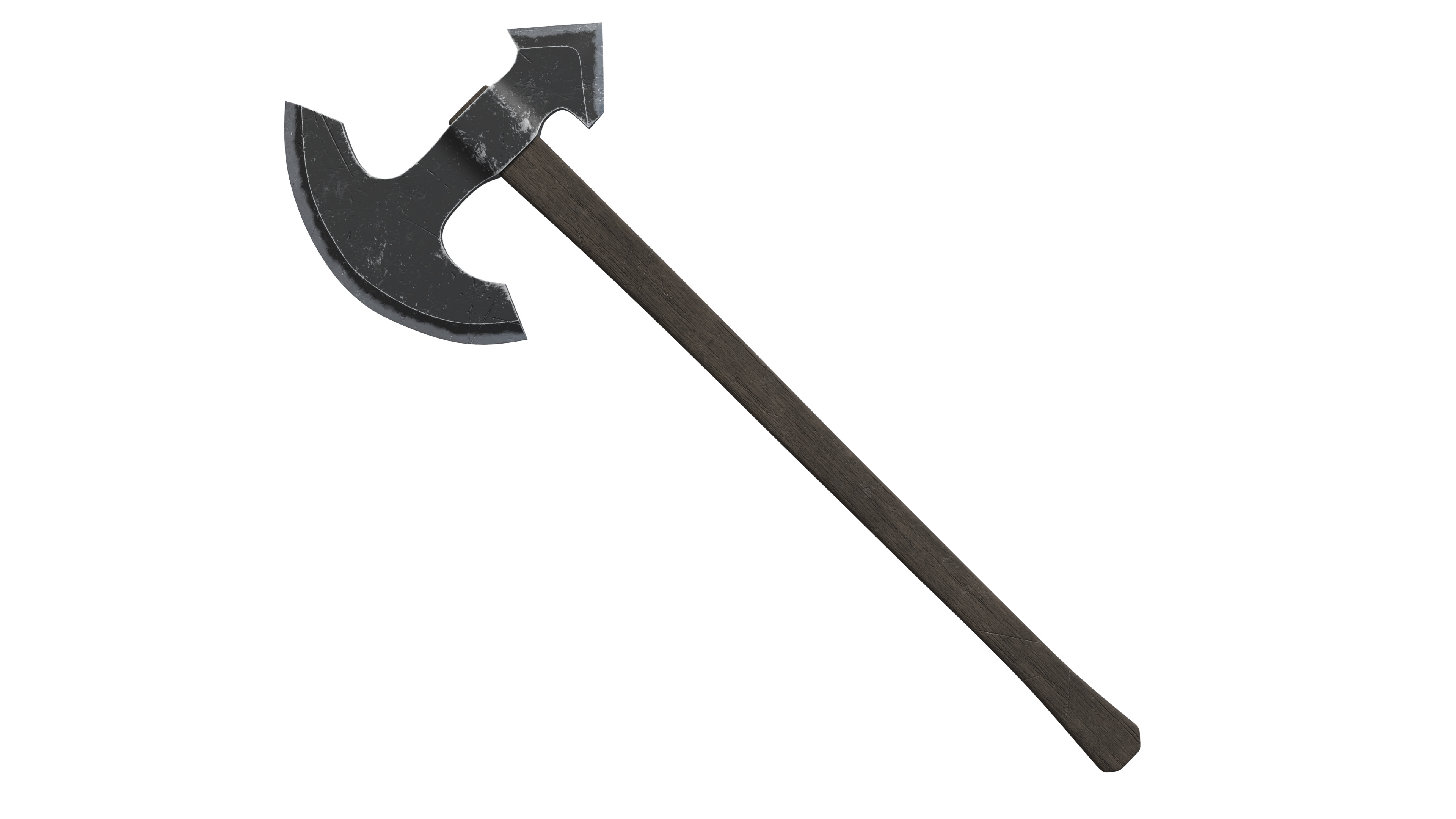 Battle Axe 01 Low-poly 3D model_1