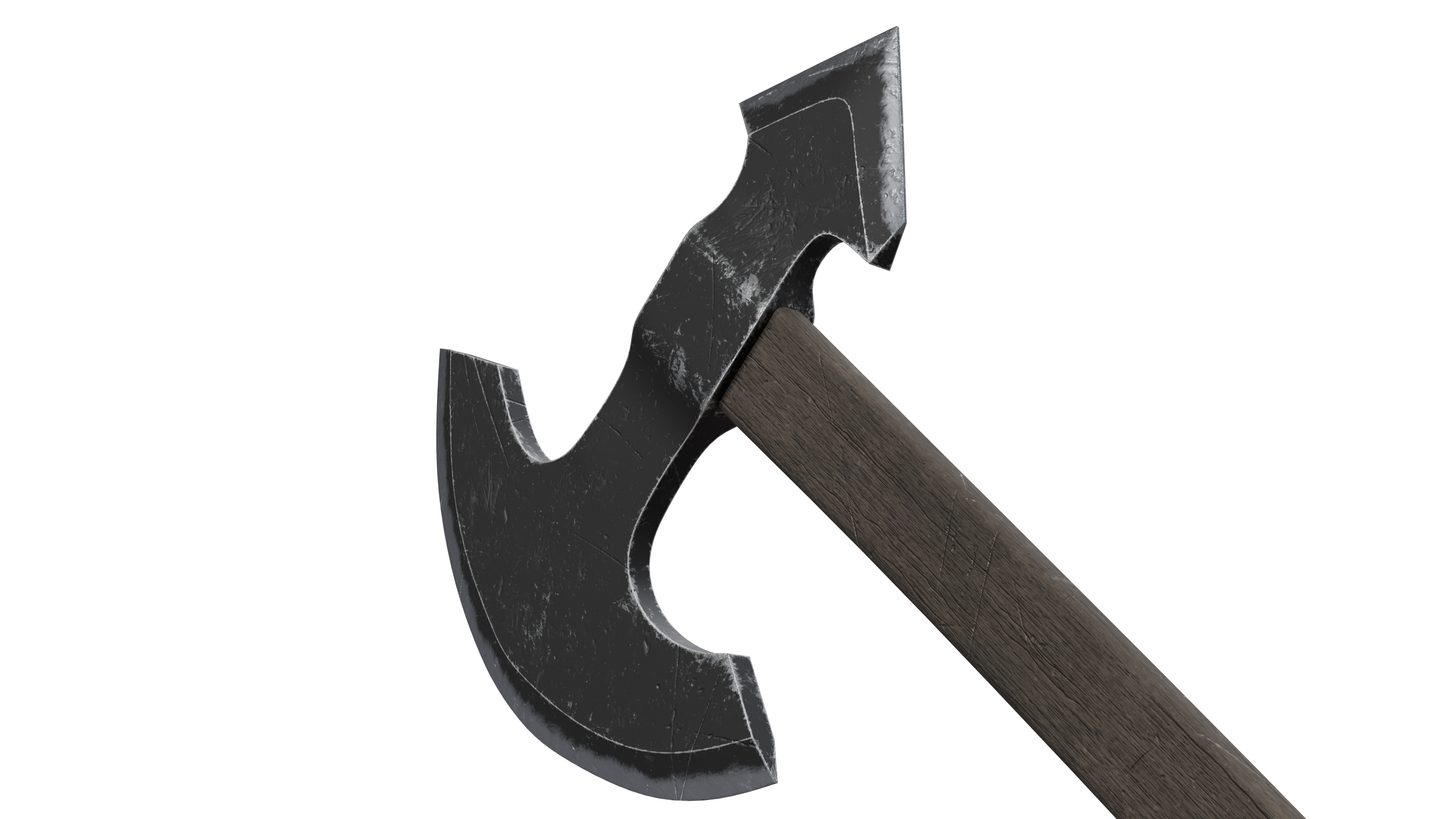 Battle Axe 01 Low-poly 3D model_5