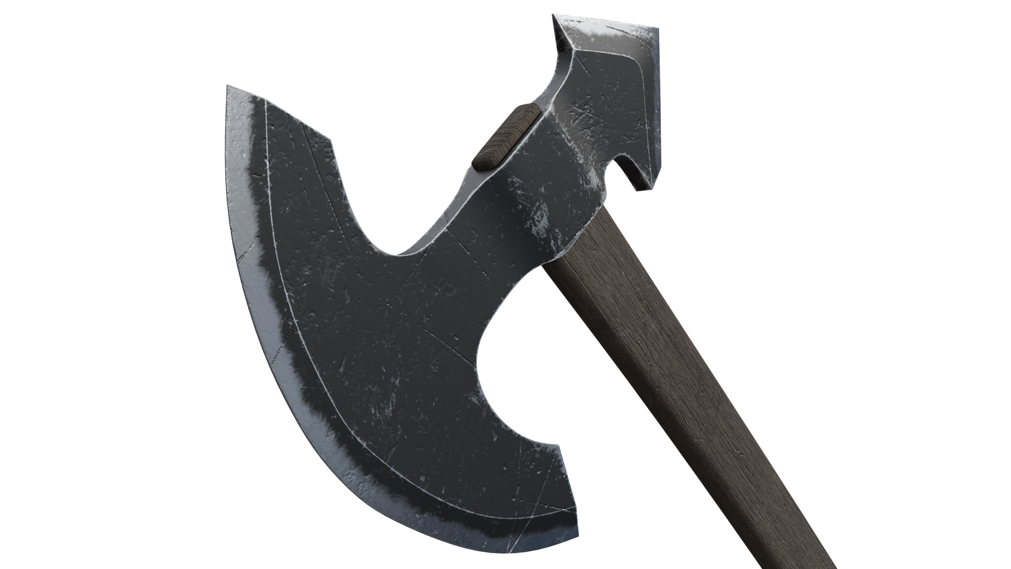 Battle Axe 01 Low-poly 3D model_3
