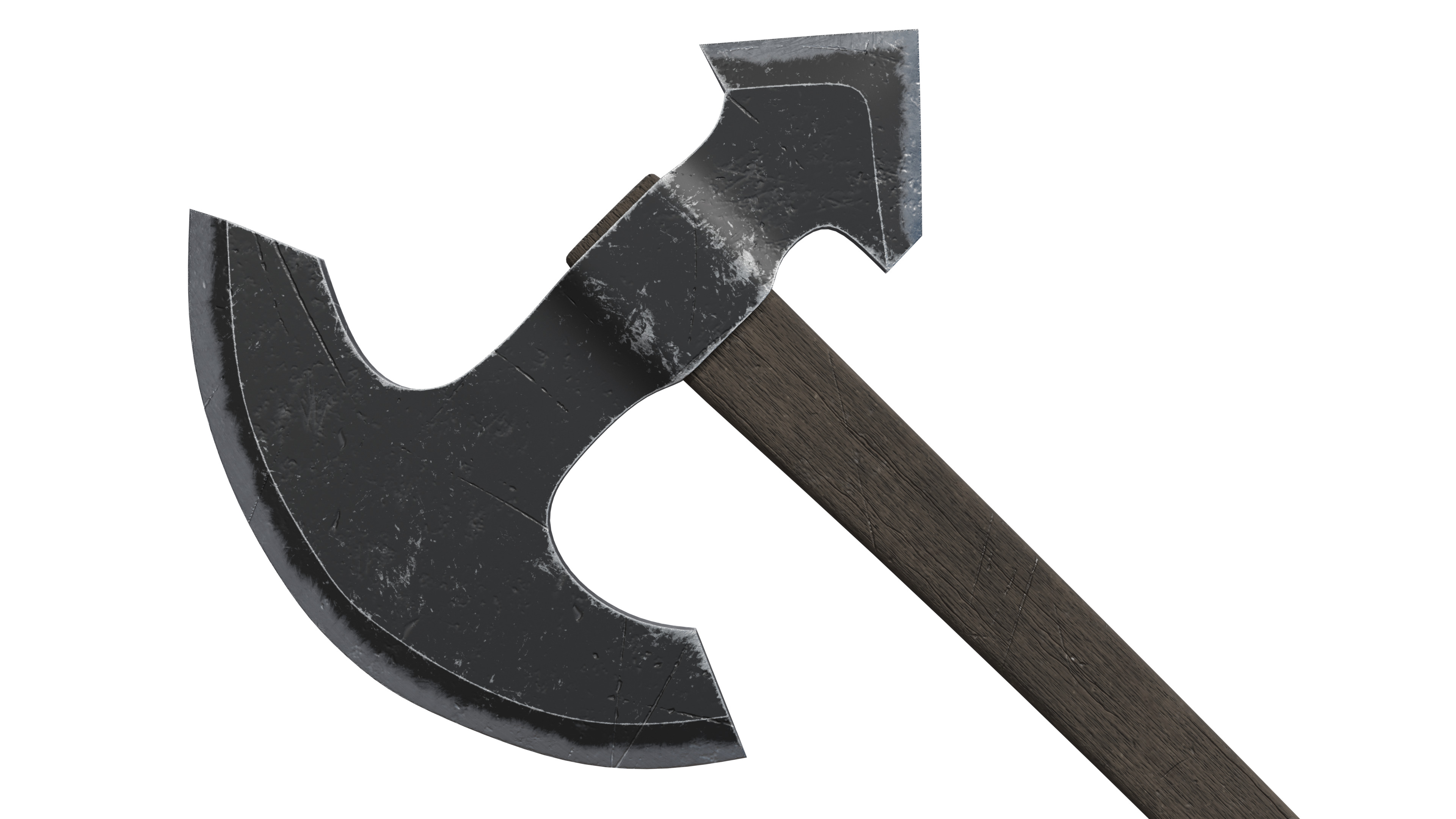 Battle Axe 01 Low-poly 3D model_2
